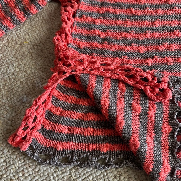 Free People Red and Gray Women's Sweater - Picture 2 of 3